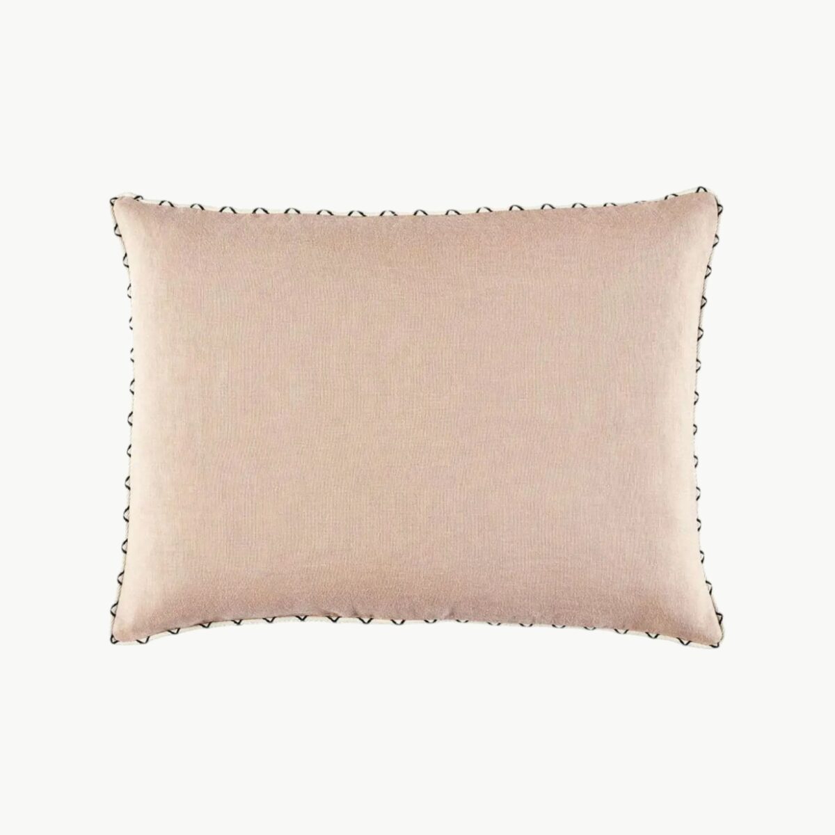 Pyntepute i ensfarget rosabeige tone med dekorativ kant, 40 x 55 cm