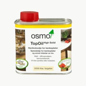 Osmo TopOil 3058 Klar Matt for behandling av benkeplater og treoverflater