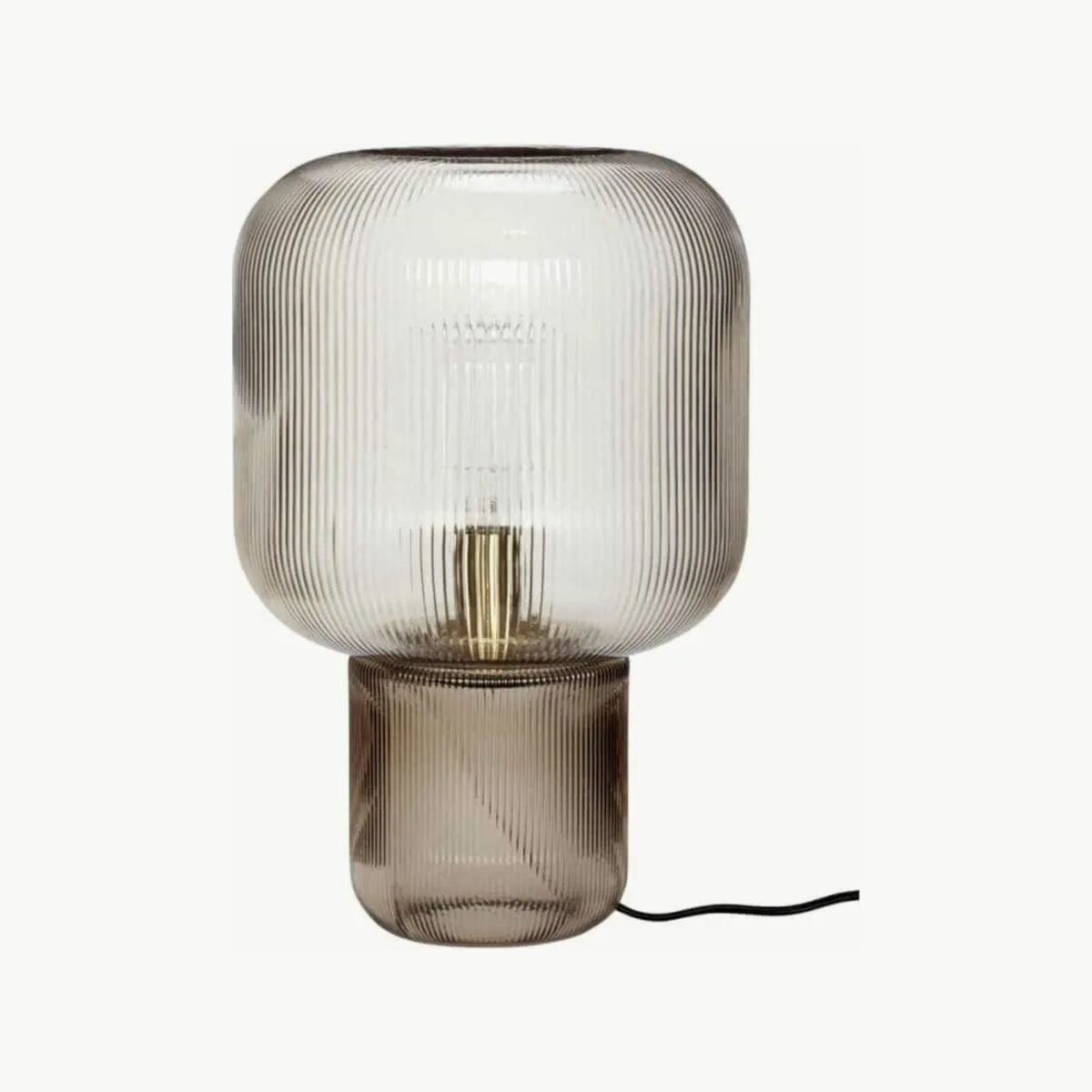 Bordlampe Glass Smoke H42