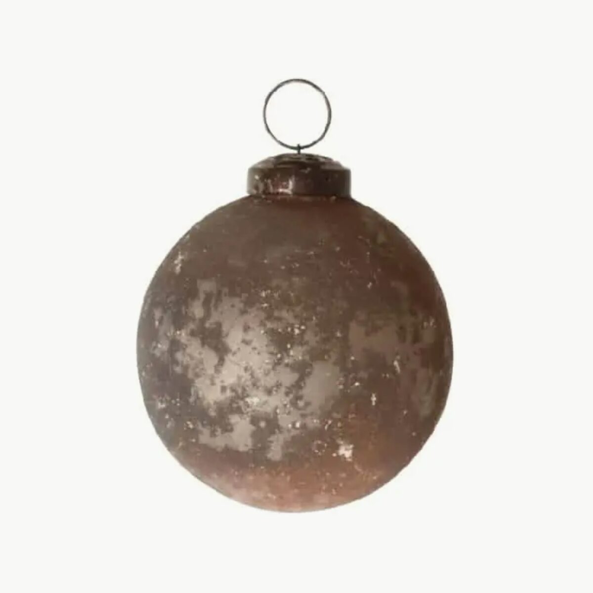 Julekule Rustikk Cement Hvit Ø7 cm