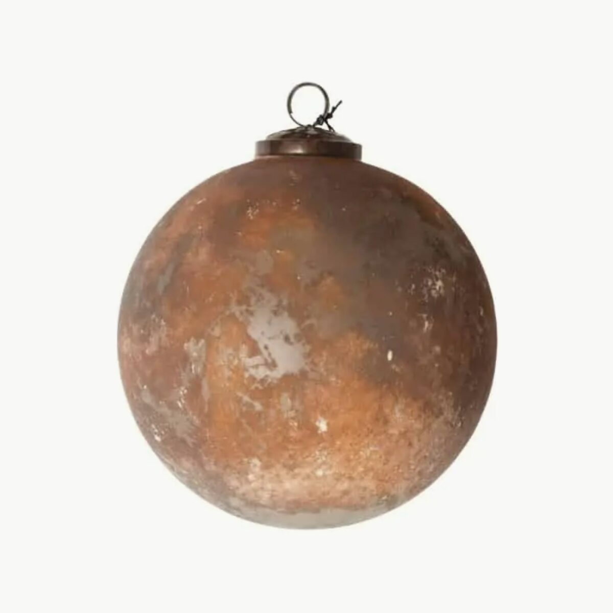 Julekule Rustikk Cement Hvit Ø15 cm