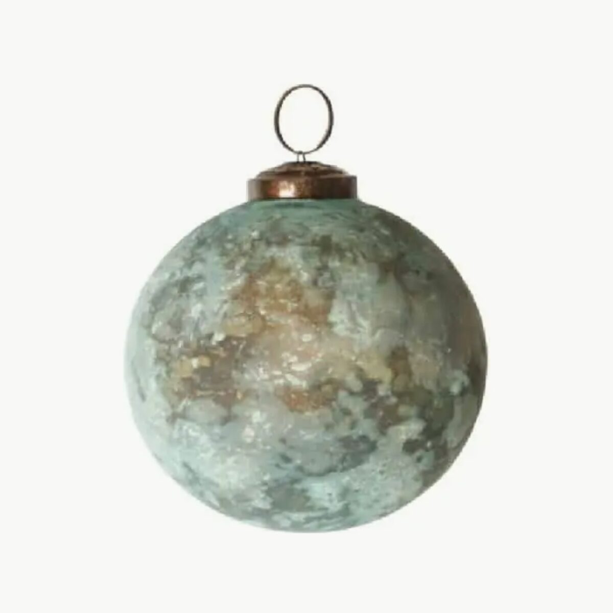 Julekule Rustikk Cement Turkis Ø15 cm