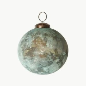 Julekule Rustikk Cement Turkis Ø15 cm