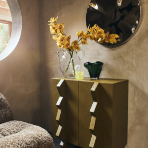 HKliving Folded Mid glassvase i smaragdgrønn – bilde 4
