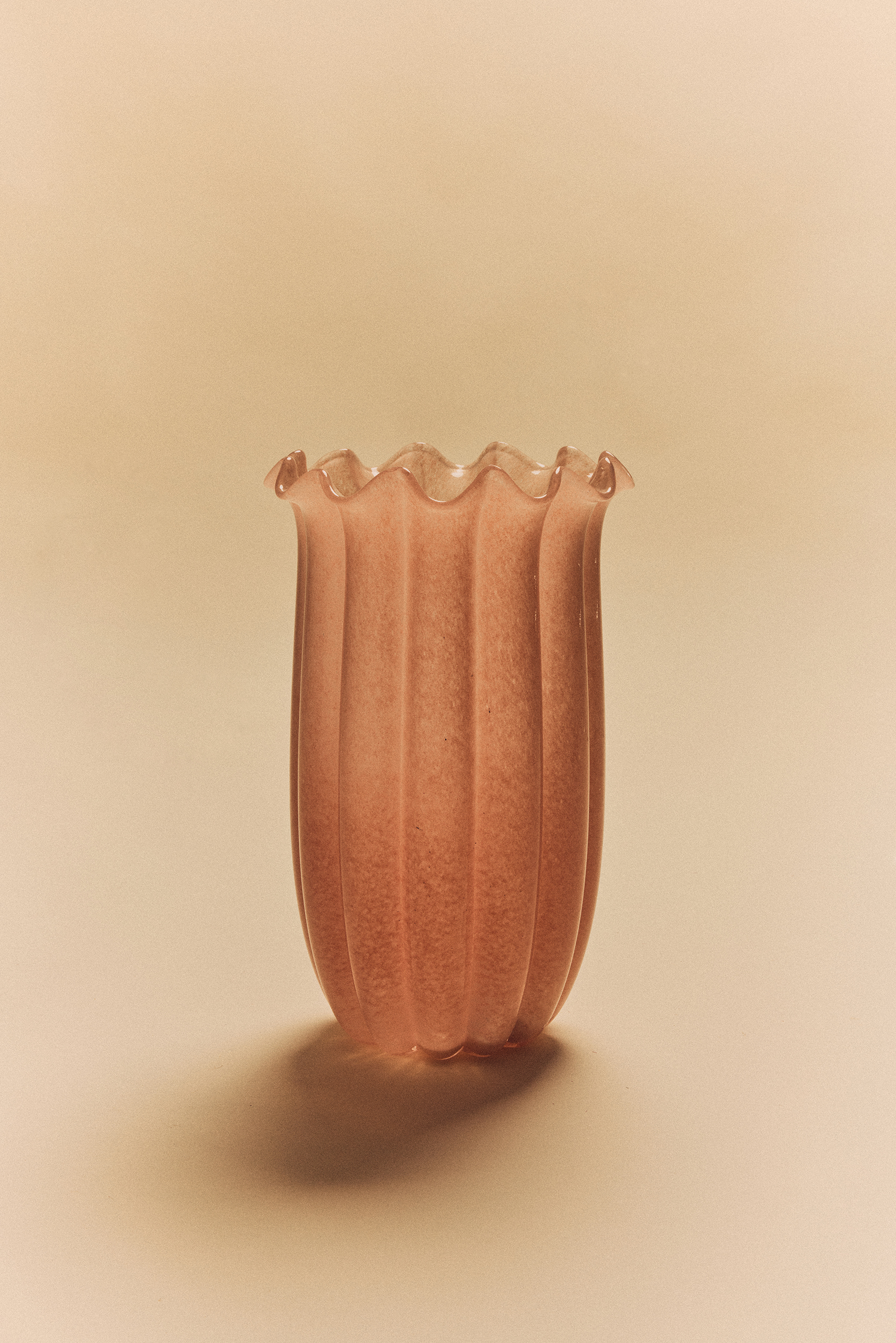 HKliving High Vase glassvase i fersken – bilde 4