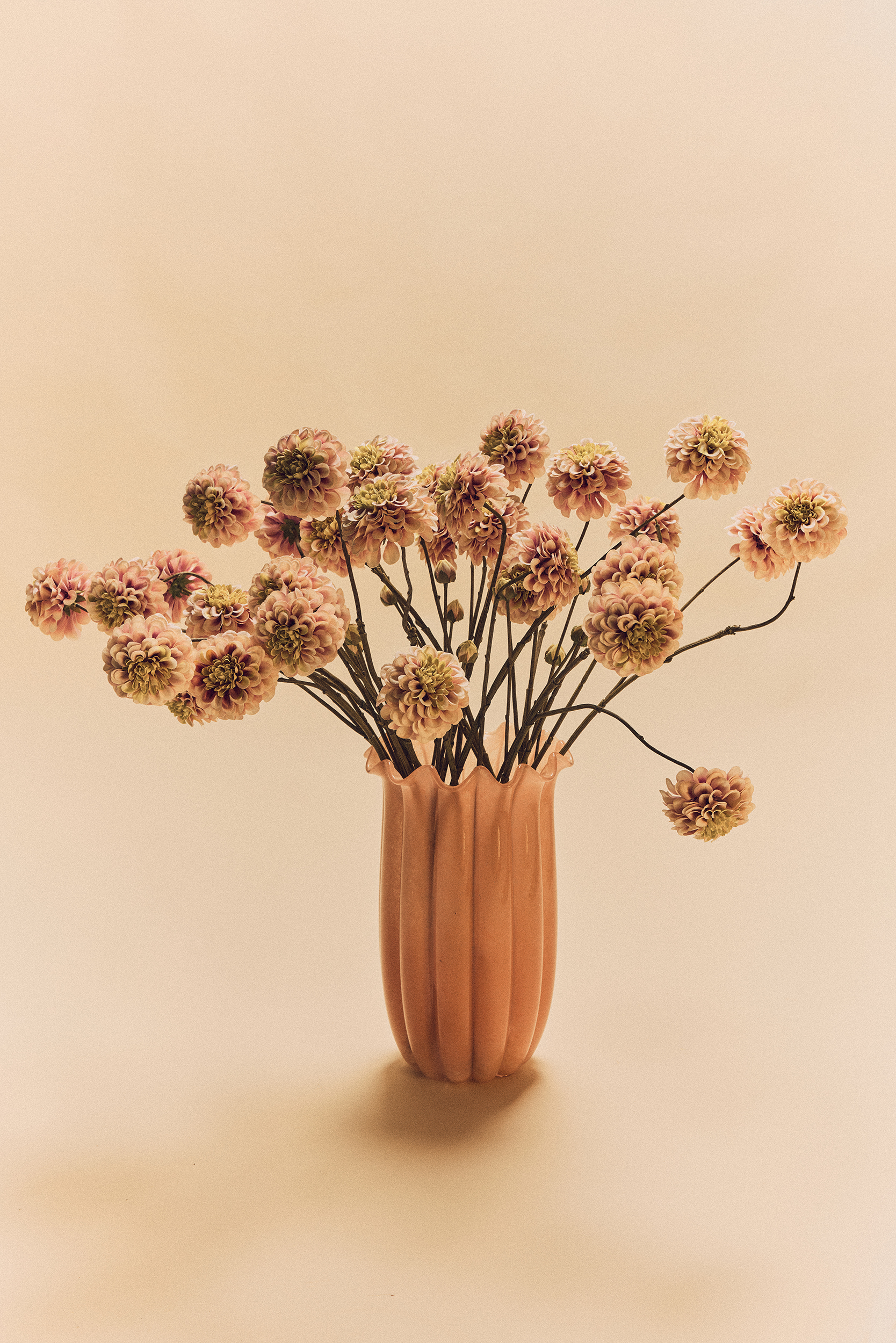 HKliving High Vase glassvase i fersken – bilde 5