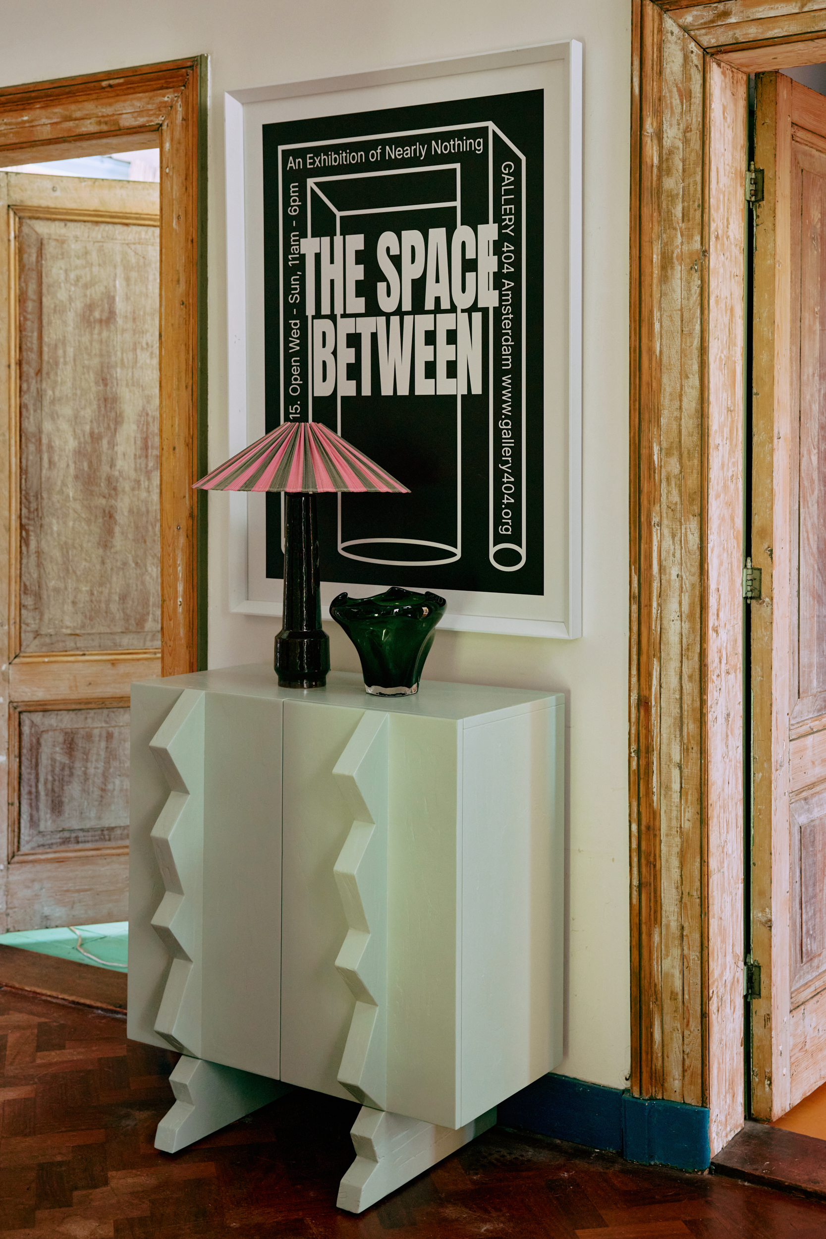 HKliving Folded Mid glassvase i smaragdgrønn – bilde 3