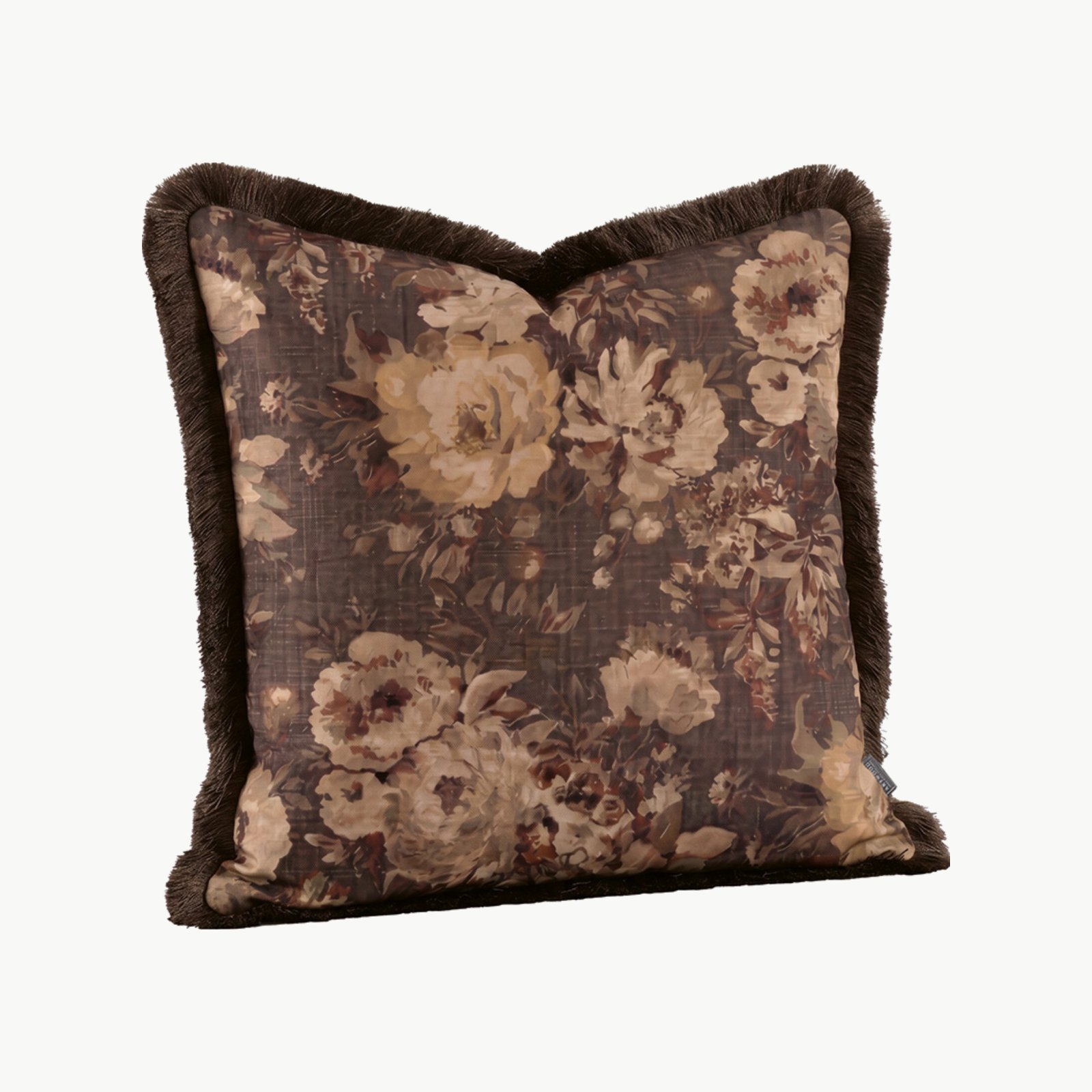 Artwood Rosehill Putetrekk Brun med Frynser 60×60 cm