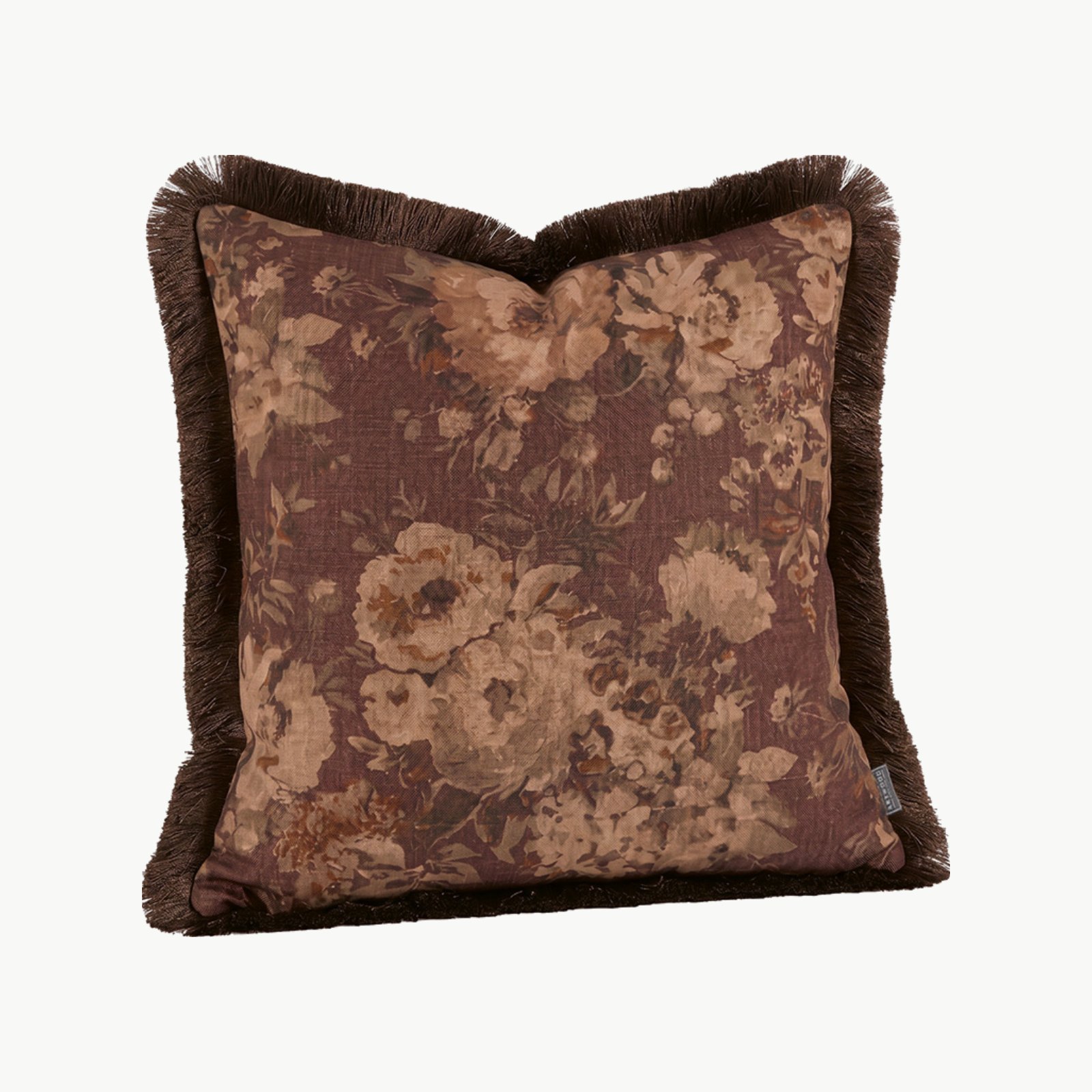 Artwood Rosehill Putetrekk Burgunder med Frynser 60×60 cm