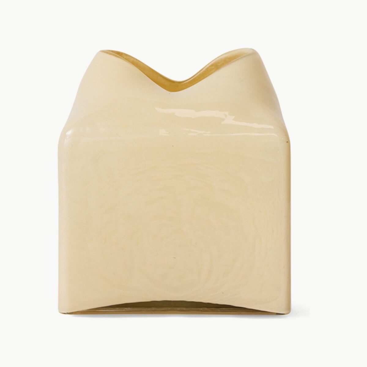 HKliving Forma glassvase i krem