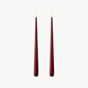 Ester & Erik LED-stakelys Deep Wine No. 44/2 – 30 cm, to lys på lys bakgrunn
