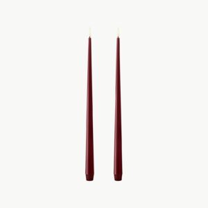 Ester & Erik LED-stakelys Deep Wine No. 44/2 – 40 cm, to lys på lys bakgrunn