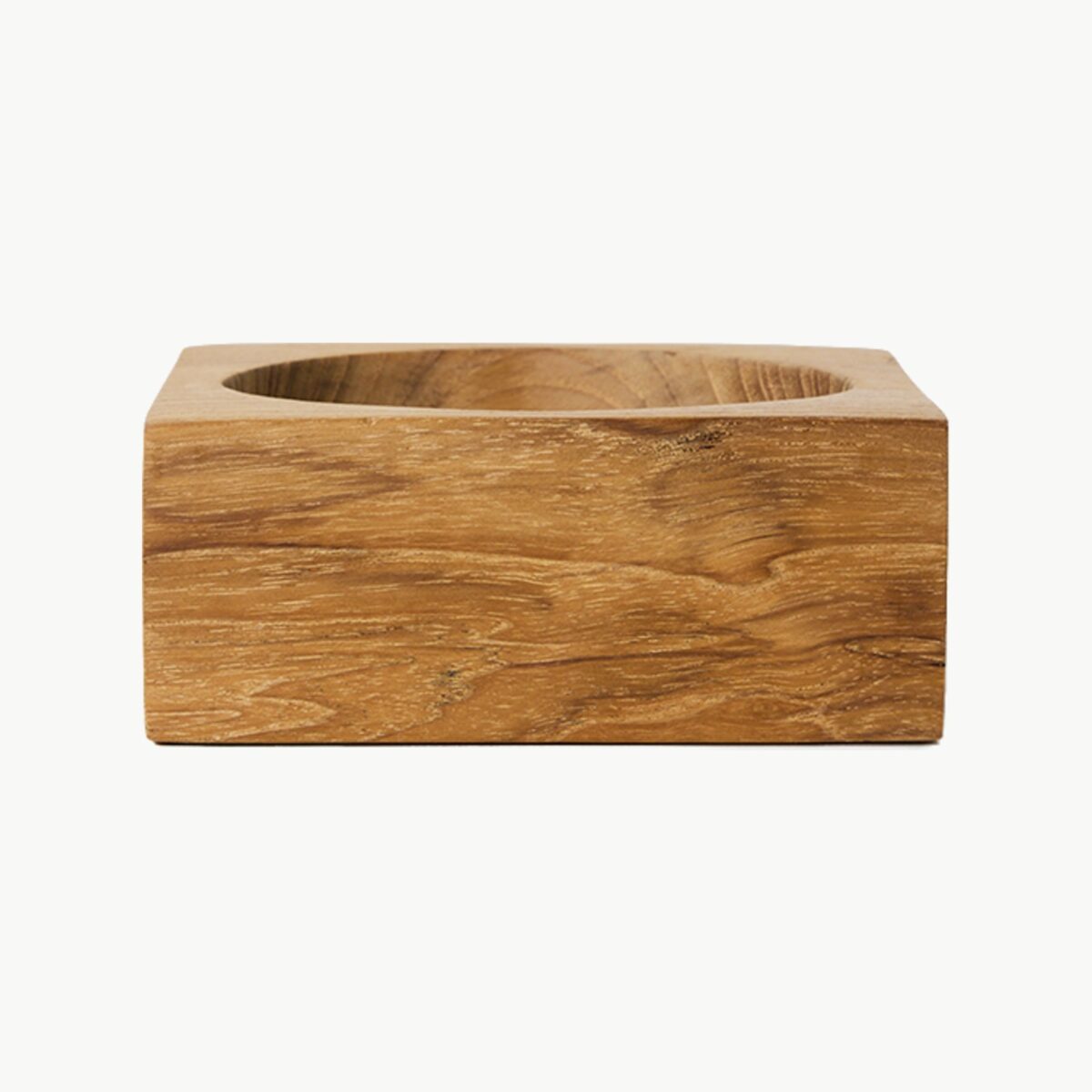 HKliving Teak Cube skål i massiv teak, liten