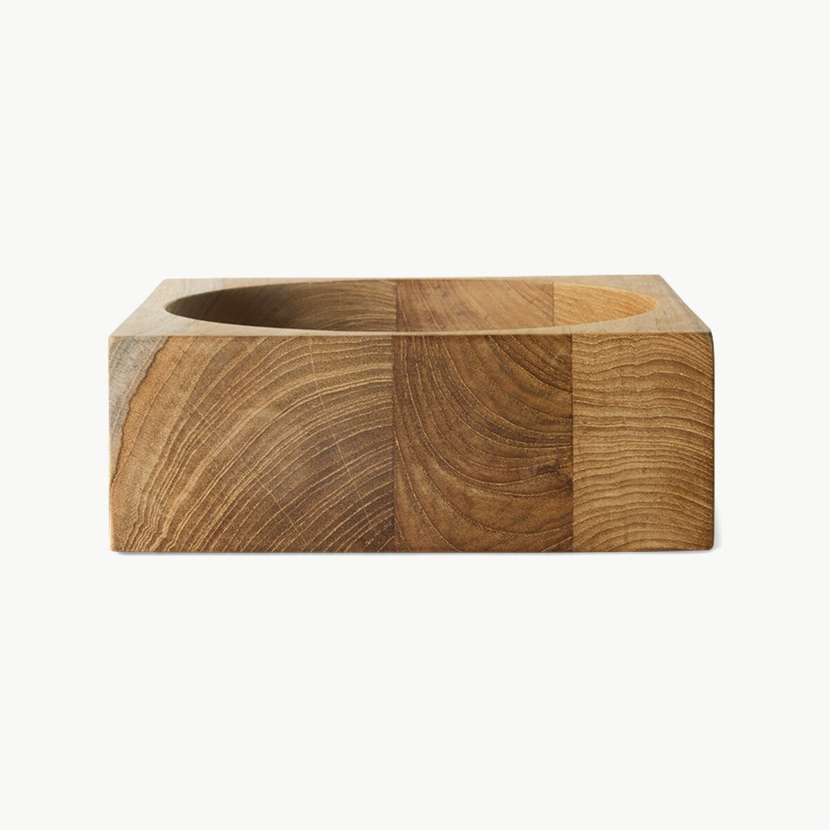 HKliving Teak Cube skål i massiv teak, medium