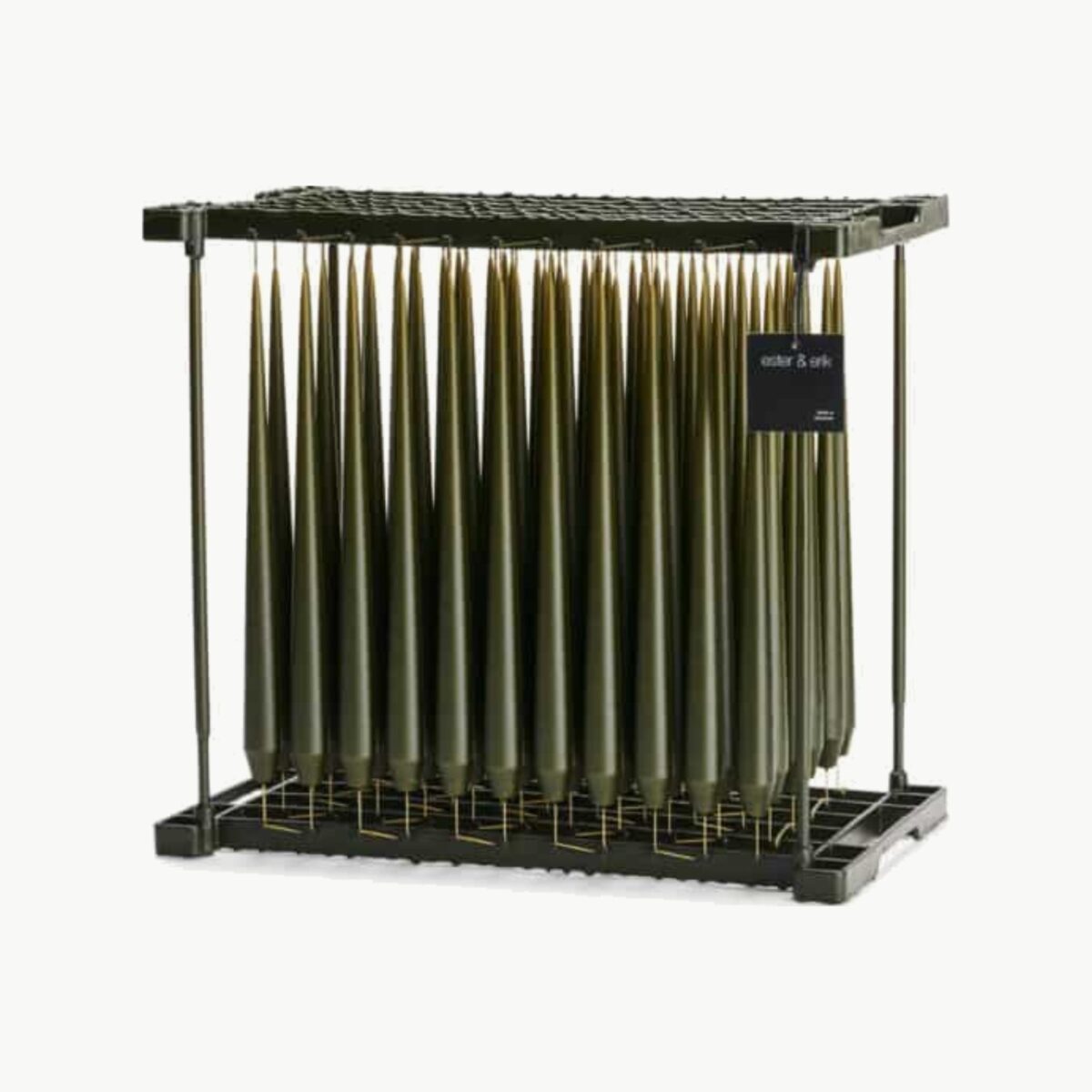 Stagelys 32 cm i Deep Forest matt fra Ester & Erik i stativ